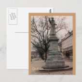 V. Theobold Mathew Monument, Dublin, Ierland Briefkaart (Voorkant / Achterkant)