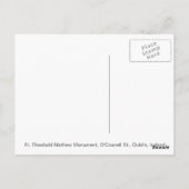 V. Theobold Mathew Monument, Dublin, Ierland Briefkaart (Achterkant)