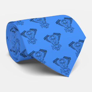 V tweeling Motorfiets Motor Calligram Word Art Stropdas