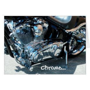 V-twin Motorcycle Chrome Motor Biker Birthday Kaar