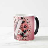 V Valentine Alphabet 3D Magische Mok (Voorkant rechts)