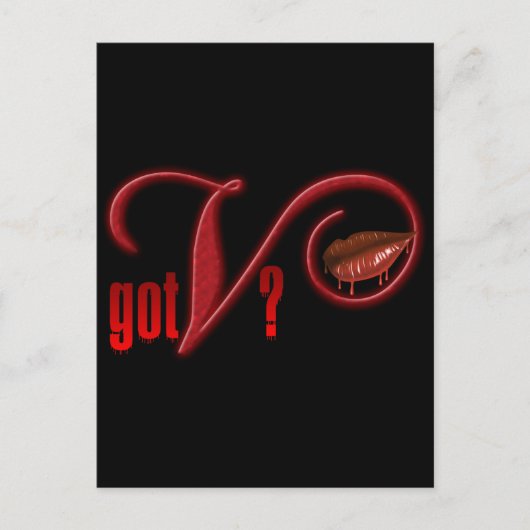 V - Vampire bloed Briefkaart (Voorkant)