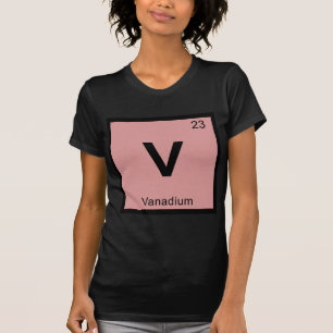 V- Vanadium Chemie Periodiek Systeem Symbool T-shirt