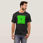 V - Verne Grappig Chemie Element Symbool T-Shirt (Voorkant volledig)