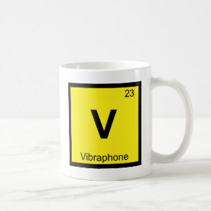 V - Vibrafoon Muziek Chemie Periodiek Systeem Koffiemok