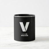 V(Victor) NATO-fonetisch alfabet & Morsecode Mok (Midden)