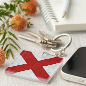 V Victor Waterverf Nautical Signal Maritime Vlag Sleutelhanger (Voorkant Rechts)