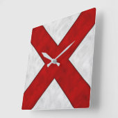 V Victor Waterverf Nautical Signal Maritime Vlag Vierkante Klok (Hoek)