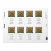 V Vierkante foto - Bed Tulips Etiket (Full Sheet)