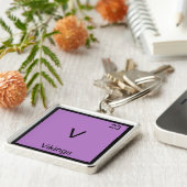 V - Vikingen Grappig Element Chemie Symbool T-Shir Sleutelhanger (Zijkant)