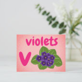 v - violetkaart briefkaart (Staand voorkant)