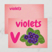 v - violetkaart briefkaart (Voorkant / Achterkant)