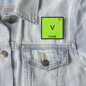 V - Vivaldi Grappig Chemie Element Symbool T-Shirt Vierkante Button 5,1 Cm (In situ)