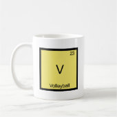 V - Volleybal Grappig Chemie Element Symbool T-shi Koffiemok (Links)