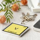 V - Volleybal Grappig Chemie Element Symbool T-shi Sleutelhanger (Zijkant)