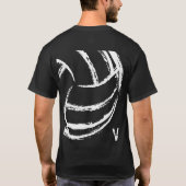 V Volleybal (voor en achter) T-shirt (Achterkant)