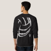 V Volleyball (voor- en achterzijde) - Sweatshirt (Achterkant volledig)