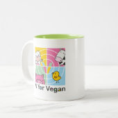 V voor de Mok van vegan (Voorkant links)