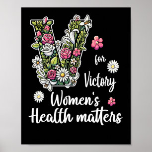 V voor de overwinning; de gezondheid van vrouwen poster