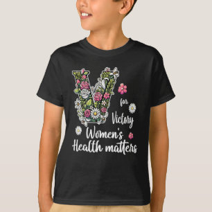 V voor de overwinning; de gezondheid van vrouwen t-shirt