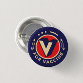 V VOOR VACCINEPIN RONDE BUTTON 3,2 CM (Voorkant /achterkant)