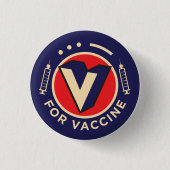 V VOOR VACCINEPIN RONDE BUTTON 3,2 CM (Voorkant)
