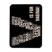 V voor vagina overwinning in Michigan Magneet (Verticaal)