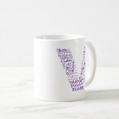 V voor vagina overwinning Michigan Koffiemok (Voorkant rechts)