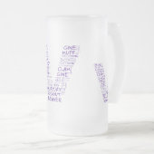 V voor vagina overwinning Michigan Matglas Bierpul (Voorkant rechts)