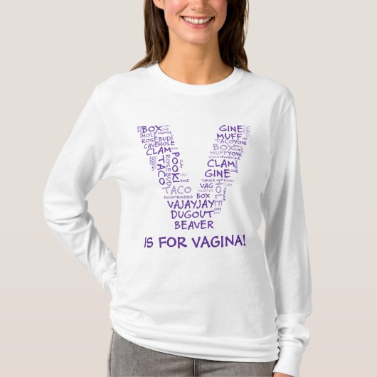 V voor vagina overwinning Michigan T-shirt (Voorkant)