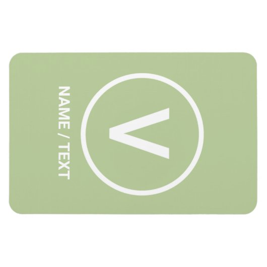 V voor Vegan-dieet, natuurlijk gepersonaliseerd lo Magneet (Horizontaal)