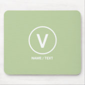 V voor Vegan-dieet, natuurlijk gepersonaliseerd lo Muismat (Voorkant)