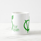 V voor Vegan Koffiemok (Center)