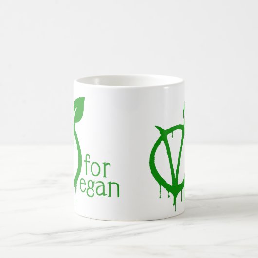 V voor Vegan Koffiemok (Center)
