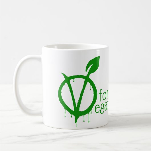 V voor Vegan Koffiemok (Links)