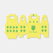 V voor veganist bedankdoosjes (Uitgevouwen)