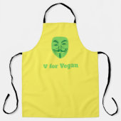 V voor veganist schort (Voorkant)