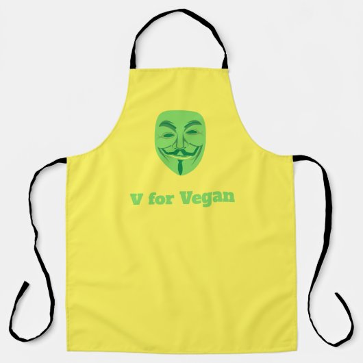 V voor veganist schort (Voorkant)