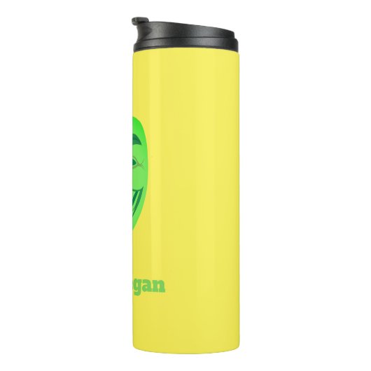 V voor veganist thermosbeker (Geroteerd rechts)