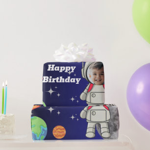 V Voor Victory V Voor Plezier Astronaut Jongen Ver Cadeaupapier