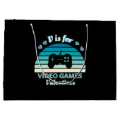V voor videogames niet Valentijns - Funny Retro Co Groot Cadeauzakje (Achterkant)