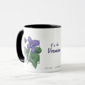 V voor Violets Flower Monogram Mok (Voorkant links)