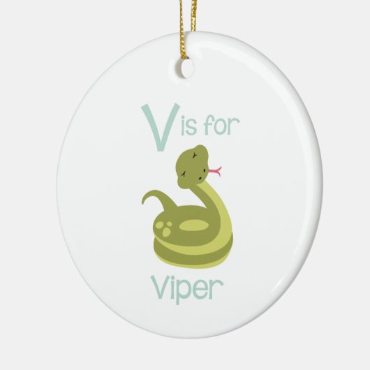 V voor Viper Keramisch Ornament (Links)