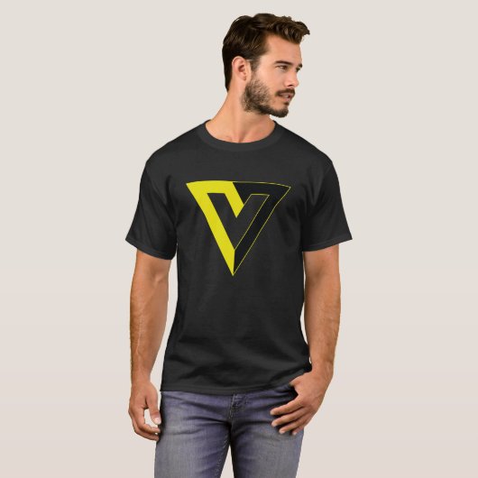 V voor vrijwilliger t-shirt (Voorkant volledig)