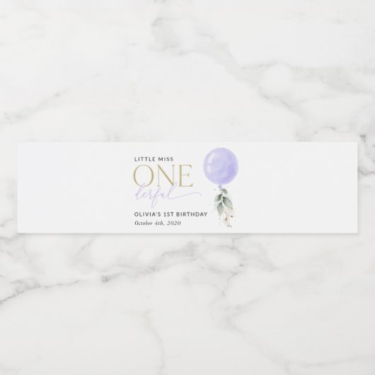 v waterfles etiket (Enkel label)