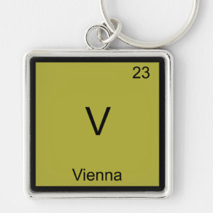 V- Weens Grappig Chemie Element Symbool T-Shirt Sleutelhanger