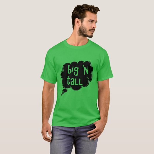 Va-cA Big'n TALL green t-shirt (maten tot 6X) (Voorkant volledig)