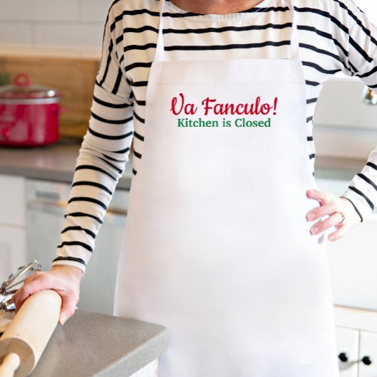 Va Fanculo Kitchen is gesloten Funny Italy Joke Standaard Schort