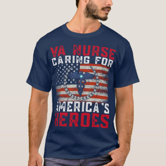 VA Verpleegster voor Americas Helden Patriot Veter T-shirt