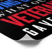 VA Zuster geeft terug wat onze veteranen ons hebbe Poster (Hoek)